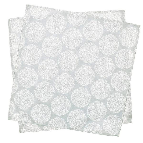 テーブルナプキン／トーション 2枚セット フルール グレー ブーケ ひざ掛け キッチン おしゃれ か...