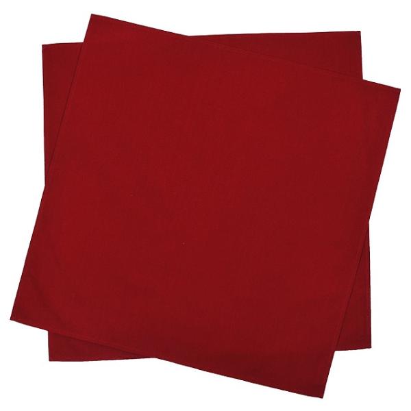 テーブルナプキン／トーション 2枚セット 無地オックス・ボルドー 赤ワイン色 シンプル ひざ掛け キ...
