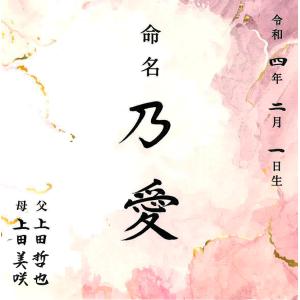 デザイン 命名書 手書き毛筆代書付き おしゃれ...の詳細画像2