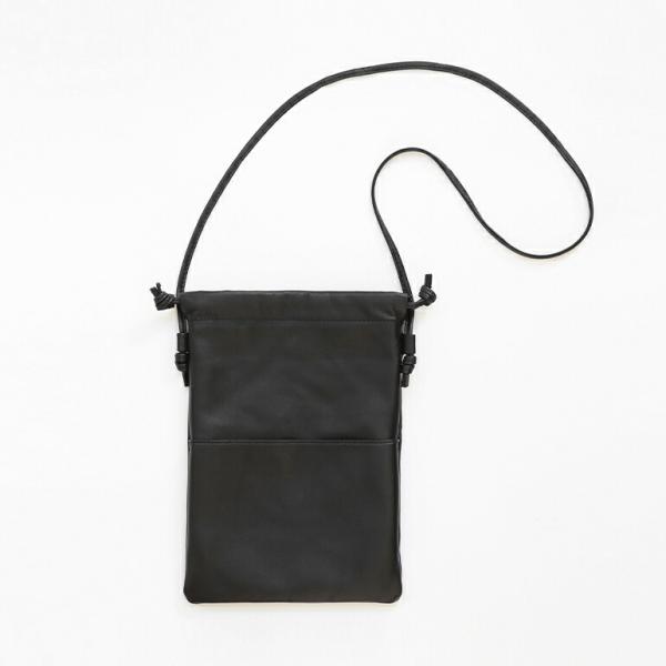 ショルダーバッグ 巾着 CLASKA クラスカ 羊革 シープレザー ブラック シンプル シック SH...