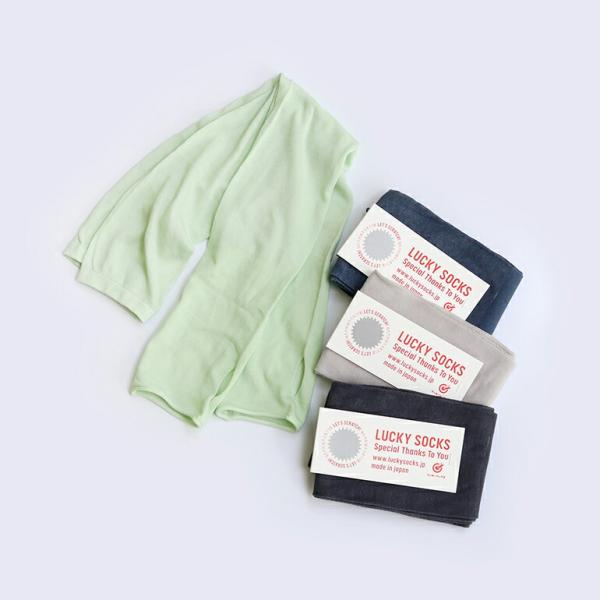 ラッキーソックス LUCKY SOCKS UVカットクールアームカバー おしゃれ ロング丈 冷感 コ...