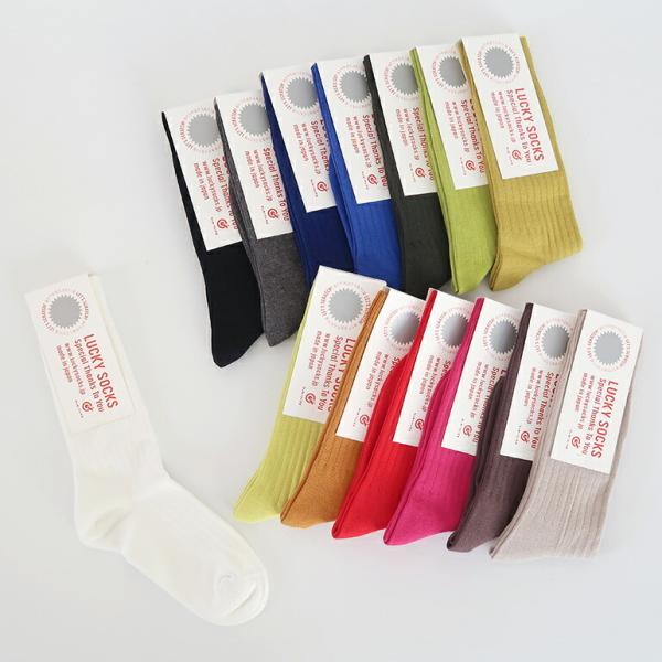 靴下 ソックス レディース メンズ ラッキーソックス ライト リブ ソックス LUCKY SOCKS...
