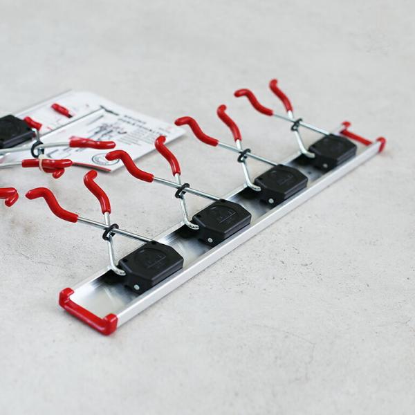 壁面収納 DIY アルミニウム レール+ホルダー セット "SB4.0.05" 50cm ハンガー ...