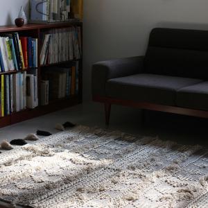 リビングマット おしゃれフリンジ マット 綿 アマブロ amabro FLINGE RUG Living｜cdcstores