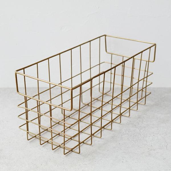 ワイヤーバスケット ブラス L ワイヤーバスケット 整理  吊り収納 インテリア fog フォグ