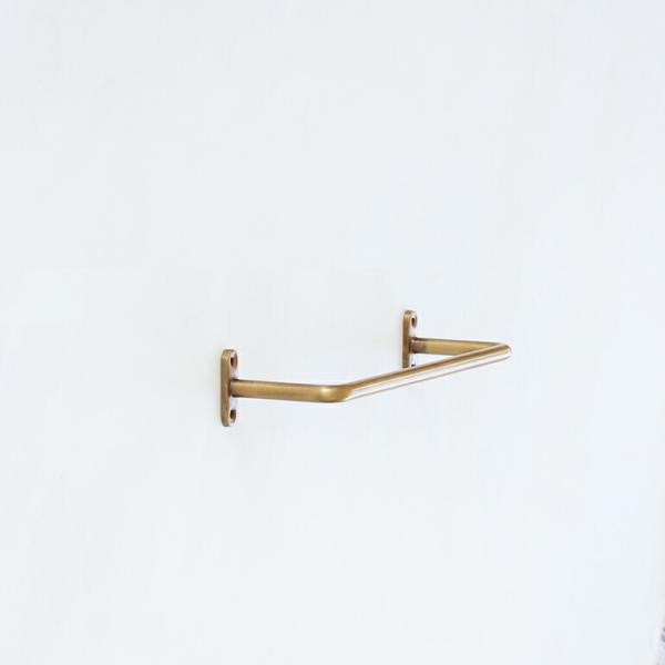 タオルハンガー 壁付けハンガー ツールハンガー フェイスタオル 真鍮 ゴールド インテリア DIY ...