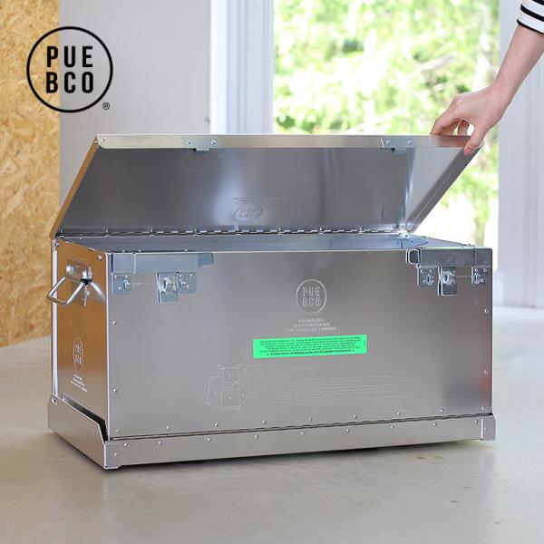 折り畳みコンテナ 50L アルミ製 シルバー インダストリアル プエブコ PUEBCO FOLDIN...