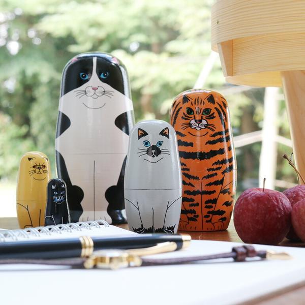 マトリョーシカ 猫 ネコ オブジェ おしゃれ ディテール DETAIL Feline 5