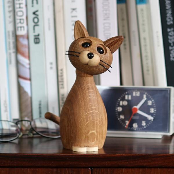 オブジェ 置物 ネコ 猫 ねこ 天然木 インテリア デンマーク 北欧 ギフト SPRING COPE...
