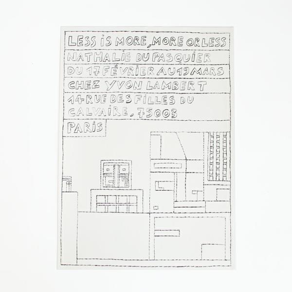 ポスター アート グラフィック フランス アーティスト ナタリー ドゥ パスキエ LESS IS M...