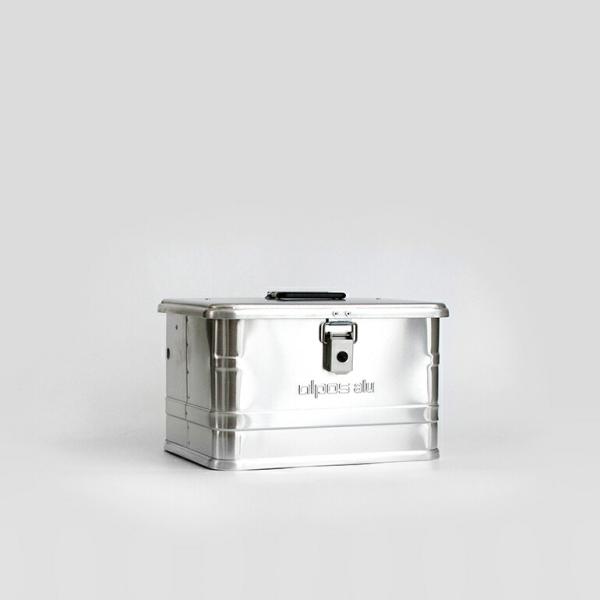 アルミコンテナ 収納 ボックス 29L フタ アウトドア ALPOS アルポス ALUMINUM C...