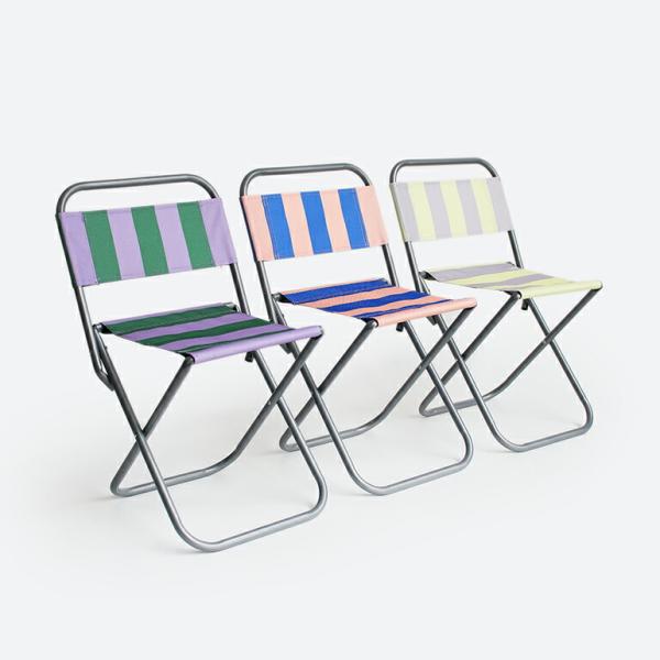 折りたたみイス 椅子 背もたれ 軽量 おしゃれ アウトドア ストライプ カラフル 専用バッグ付き a...