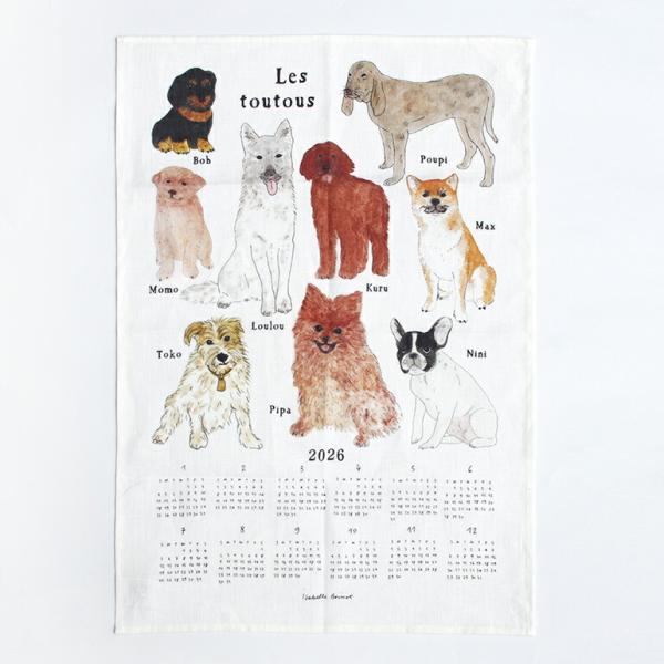 カレンダー 2026 クロス ファブリック 壁掛け リネン fog フォグ リネンカレンダー イザベ...