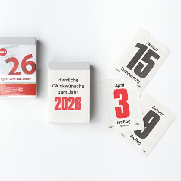 日めくりカレンダー 2026年 ドイツ 壁掛け 卓上 おしゃれ コンパクト 名言 クイズ BRUNN...