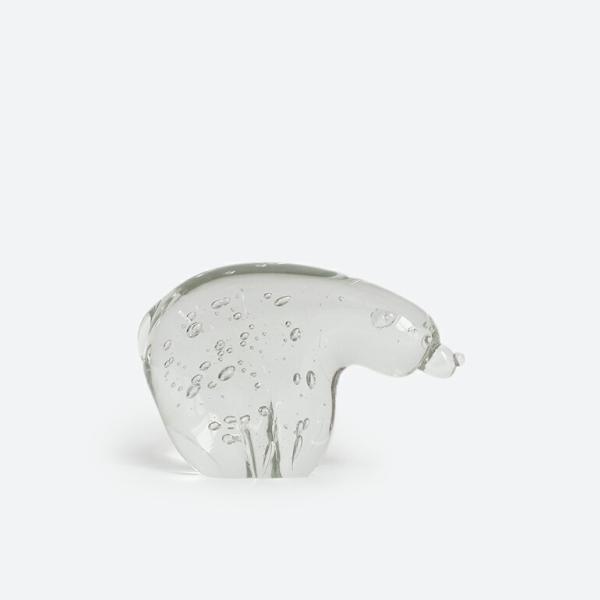 オブジェ 置物 ガラス おしゃれ シロクマ ハンドメイド HERE ヒア Glass Objet P...