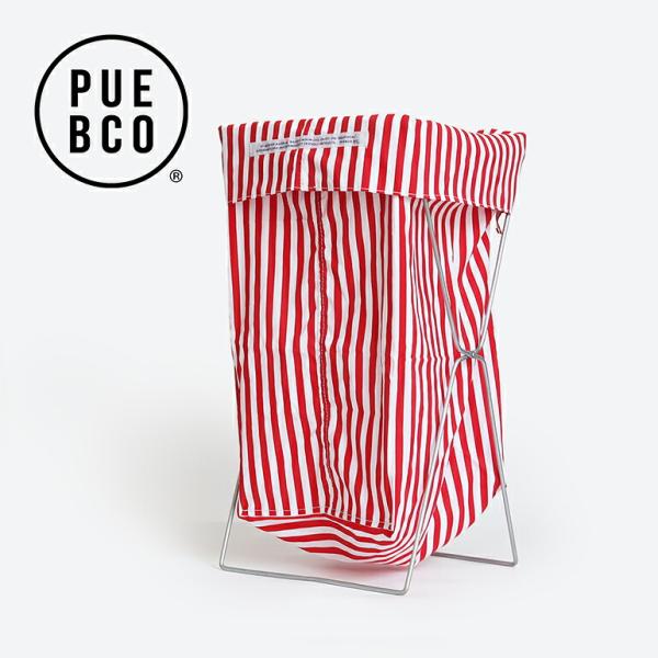 ランドリー バスケット 折りたたみ おしゃれ ストライプ PUEBCO プエブコ SHIRT FAB...