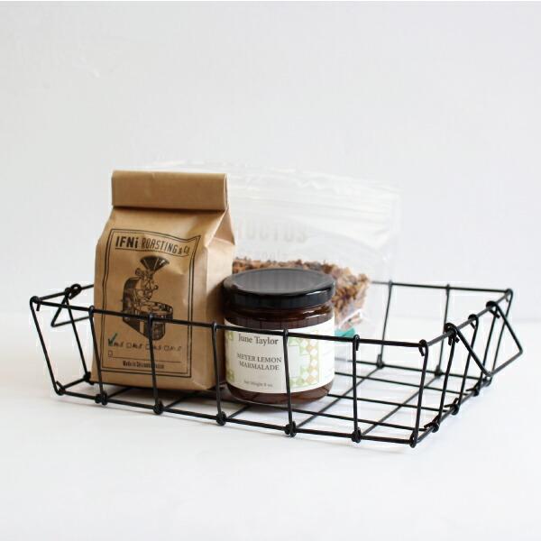 fog フォグ デスクバスケットS ワイヤーバスケット 持ち手付浅型 整理 収納 インテリア