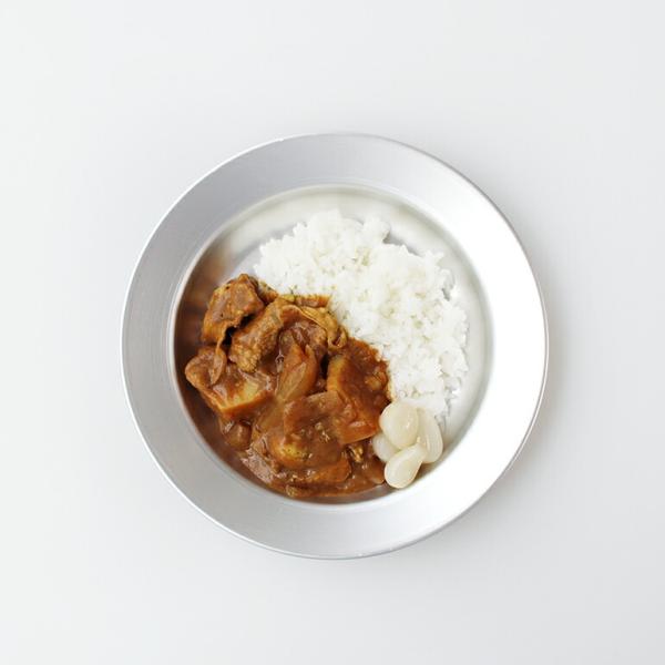 カレー皿 プレート アウトドア キャンプ レトロ まつのや 松野屋 アルマイトカレー皿 21cm