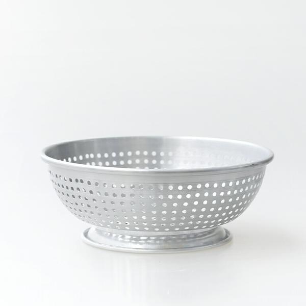 ざる ザル ボウル 蒸し器 高台 穴あき パンチング 調理道具 レトロ まつのや 松野屋 アルマイト...