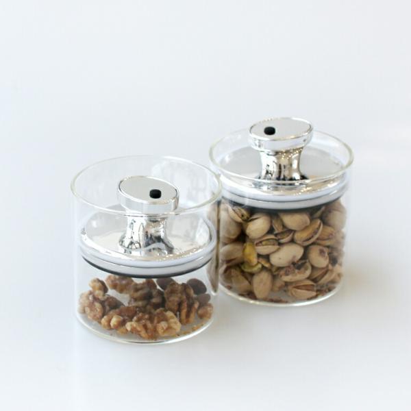 保存容器 キャニスター ガラス 密封 おしゃれ エアリデューサー スリム S
