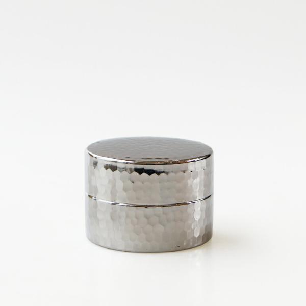 茶筒 保存缶 キャディー缶 丸缶 紅茶 お茶 コーヒー豆 50g ステンレス 日本製 槌目 ブラック...