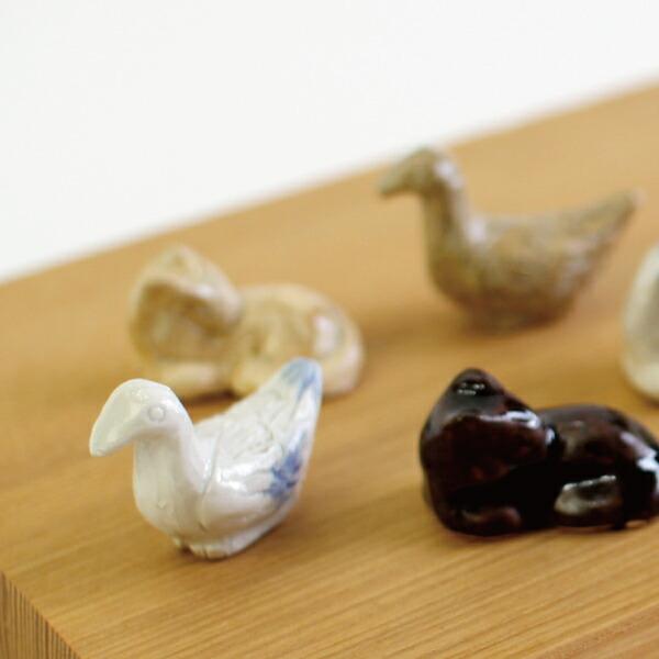 箸置き 陶器 家 動物 鴨 犬 倉敷意匠分室