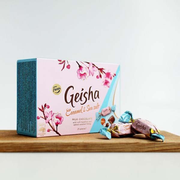 チョコレート 菓子 ミルクチョコ 塩キャラメル 21個 フィンランド バレンタイン プレゼント 贈り...