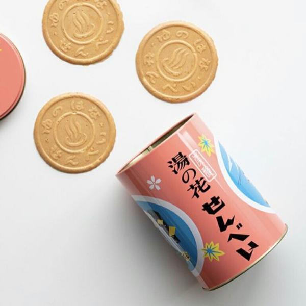 湯の花せんべい丸缶