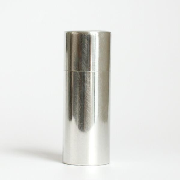 ブリキ缶 小物入れ 茶筒 ティー缶 コーヒー缶 シルバー 整理 収納 インテリア 日本製 職人手作り...