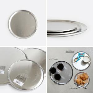 トレイ アルミ 円形 シンプル シルバー PU...の詳細画像2