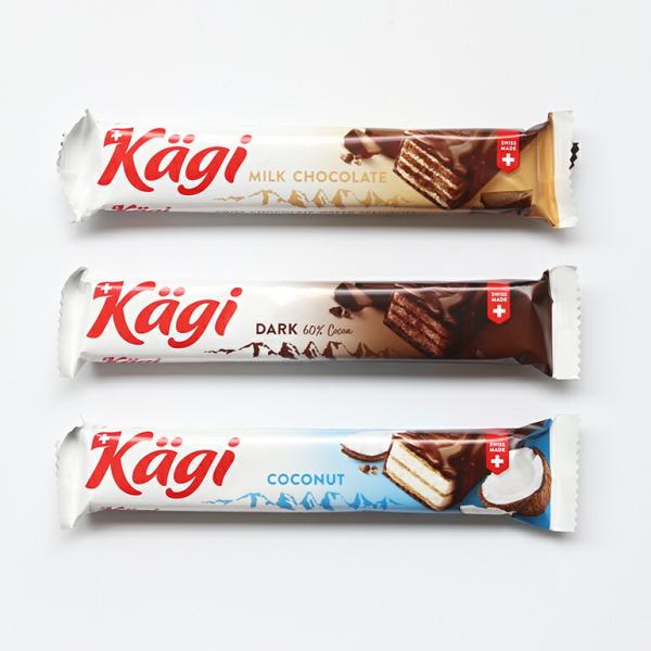 ウエハースチョコ チョコバー スイス ギフト Kagi カーギ ウエハース バー 25g ミルク ダ...