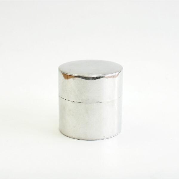 ブリキ缶 小物入れ 茶筒 ティー缶 コーヒー缶 シルバー 整理 収納 インテリア 日本製 職人手作り...