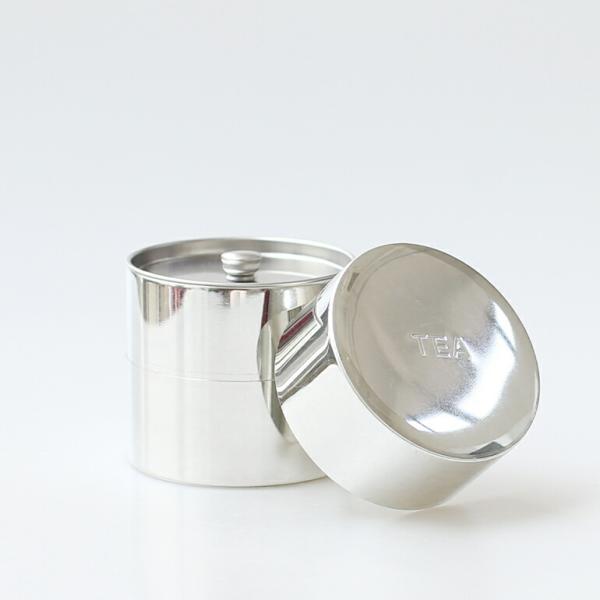 ティー缶 茶筒 キャディー缶 丸缶 ブリキ 紅茶 お茶 保存容器 容量200g 北欧 サンク CIN...