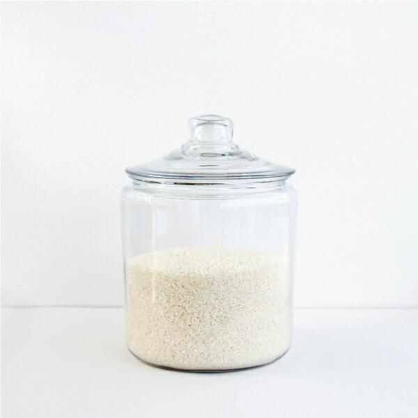 保存容器 ガラス 瓶 食料 米びつ 袋菓子 シリアル ストック レトロ 3.8L ストレートジャー ...