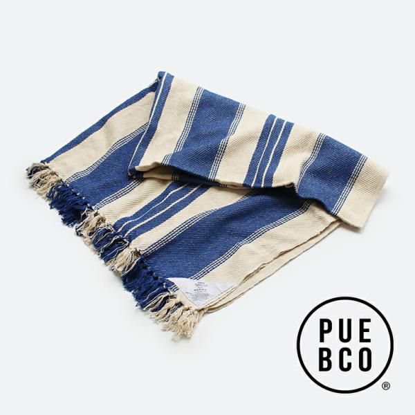 ブランケット PUEBCO プエブコ タオル おしゃれ ストライプ 大判 ひざ掛け MARINE T...