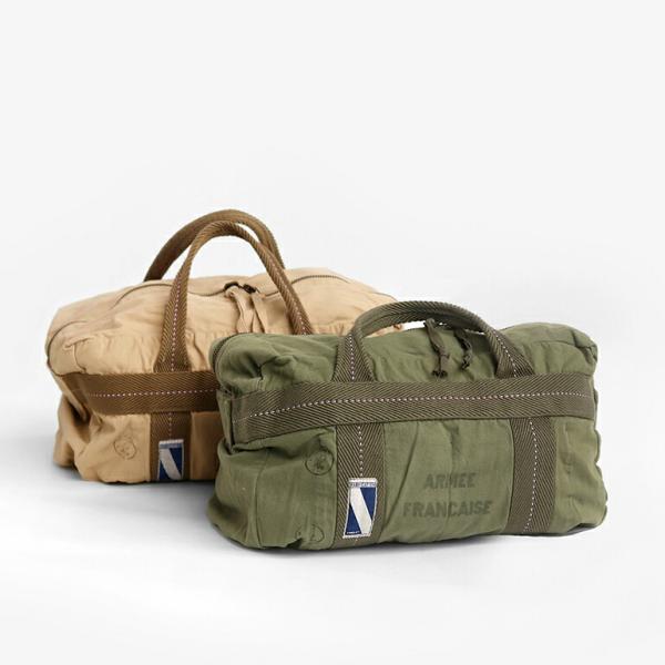 ボストンバッグ キャンバス ミリタリー 軍物 フランス軍 復刻 リプロ フランスタイプ パラシュート...