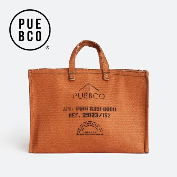 トートバッグ 大容量 ナイロン 防水 PUEBCO プエブコ ファスナー アウトドア ブラウン おし...
