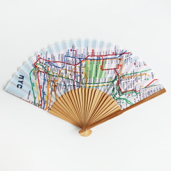 扇子 うちわ おしゃれ ニューヨーク 地下鉄 マップ 地図 旅行 KIKKERLAND キッカーラン...