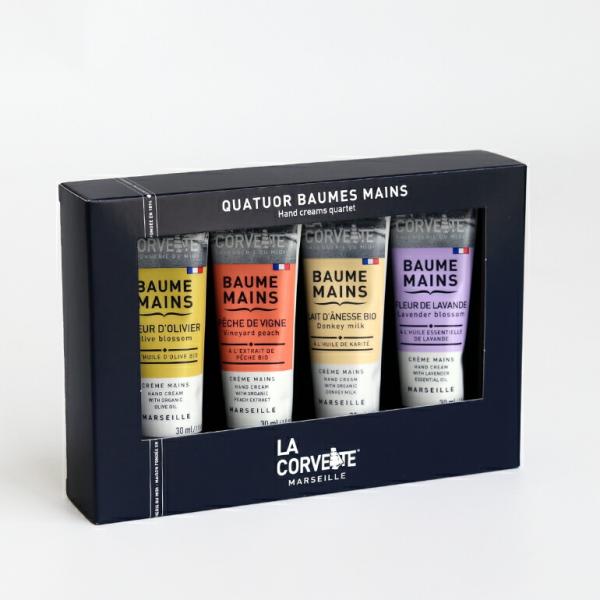 ハンドクリーム セット ギフト 4種 オリーブ シアバター オーガニック マルセイユ LA CORV...