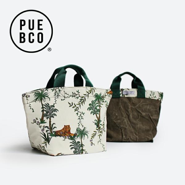 トートバッグ PUEBCO プエブコ リバーシブル マチ付き ジャングル ヴィンテージ生地 VINT...