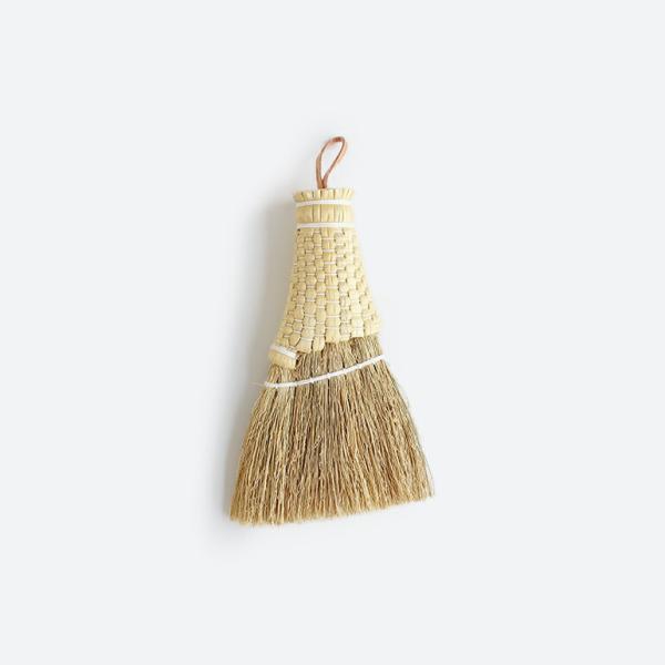 ほうき 卓上ほうき 天然素材 ナチュラル ハンドメイド 持ち手の細かい編みが美しい ソルガム デスク...