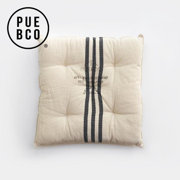 座布団 座面クッション シートクッション 椅子 おしゃれ PUEBCO プエブコ フレンチネイビー ...