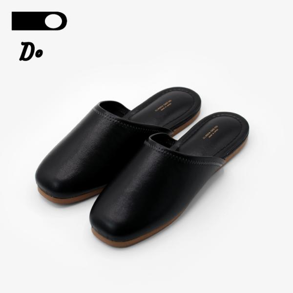 スリッパ ブラック 合皮 合成皮革 おしゃれ フリーサイズ 24〜26cm シンプル 来客用 クラス...