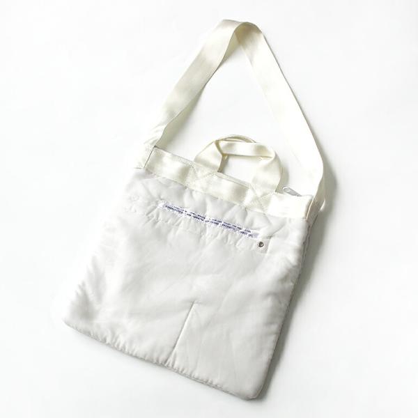 ショルダーバッグ トートバッグ ナイロン マチなし 2WAY PUEBCO プエブコ WHITE Q...