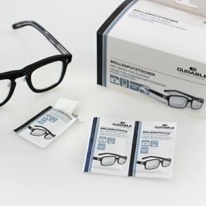メガネ拭き メガネクリーナー シート レンズ タブレット 使い捨て 個包装 100枚 ウェットタイプ ドイツ文具 DURABLE デュラブル WET WIPES FOR GLASSES 100pcs｜cdcstores