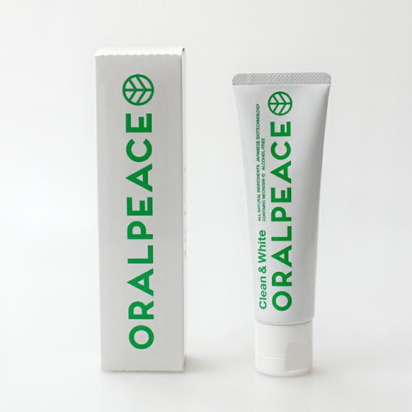 歯磨き粉 ホワイトニング 80g 口腔ケア ORALPEACE オーラルピース Clean&amp;Whit...