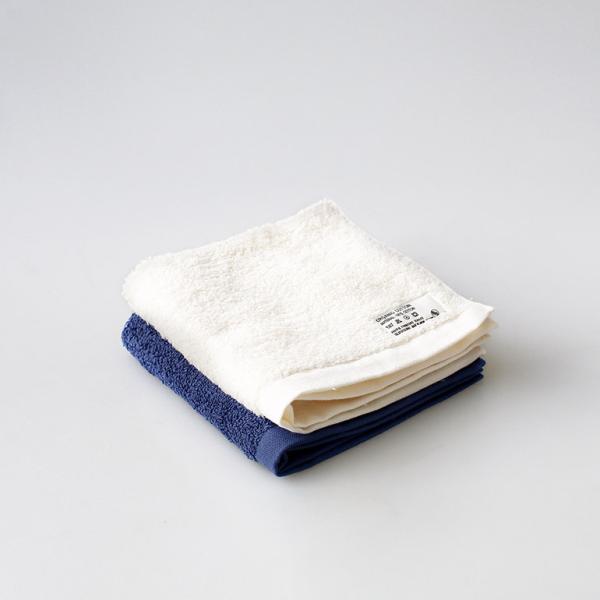ハンドタオル ウォッシュタオル 大きめ 今治 ホワイト ネイビー 34×35 パシフィックファニチャ...