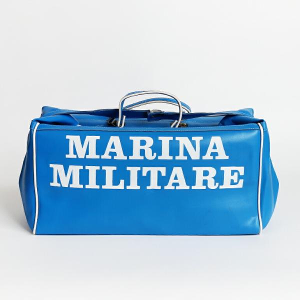 ミリタリー 軍放出品 イタリア 海軍 デッドストック M.M.I スポーツボストンバッグ サイドスト...