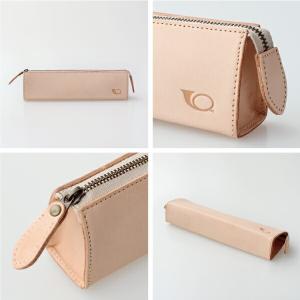 ペンケース ヌメ革製 筆箱 ファスナー ナチュ...の詳細画像1