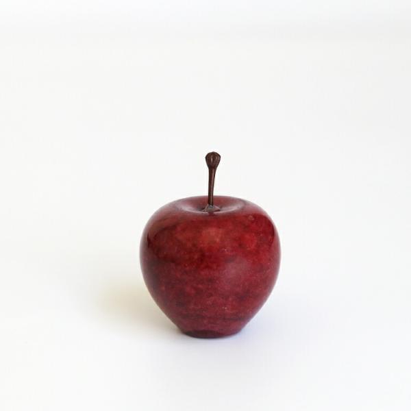オブジェ インテリア ペーパーウエイトリンゴ 大理石 Sサイズ ディテール DETAIL レッド
